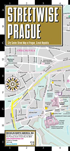 Algopix Similar Product 7 - Streetwise Prague Map  Laminated City