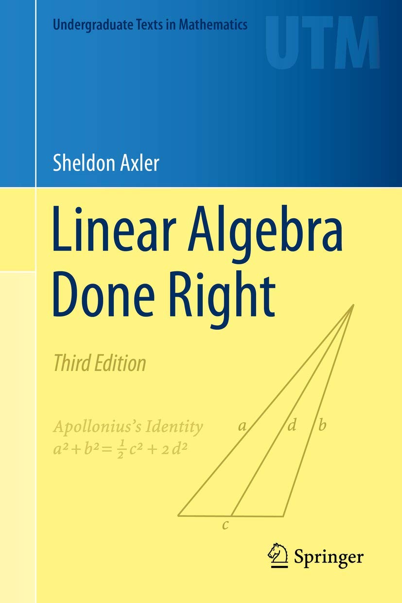Algopix Similar Product 17 - Linear Algebra Done Right