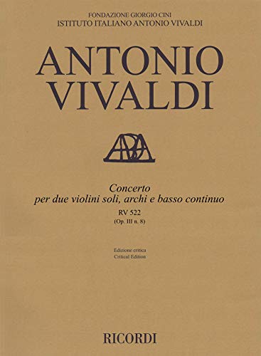 Algopix Similar Product 17 - Concerto A minor RV 522 Op III No