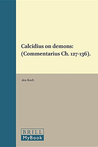 Algopix Similar Product 13 - Calcidius on Demons commentarius Ch