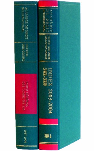 Algopix Similar Product 6 - Recueil Des Cours General Index