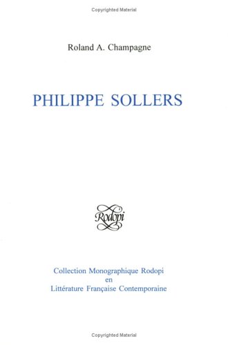 Algopix Similar Product 5 - Philippe Sollers Collection
