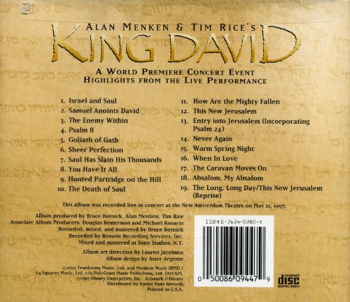 Algopix Similar Product 6 - Alan Menken & Tim Rice's King David