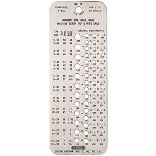 Algopix Similar Product 8 - General Tools 15 Drill Gage Number