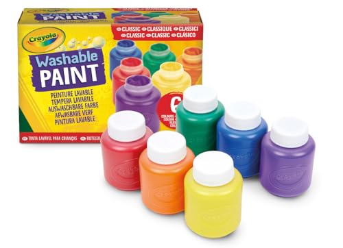 Algopix Similar Product 2 - Crayola Washable Kids Paint 6 Count