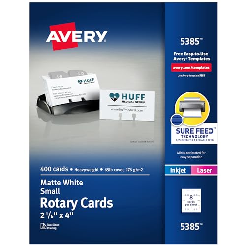 Algopix Similar Product 14 - Printable Rotary Cards with Sure Feed