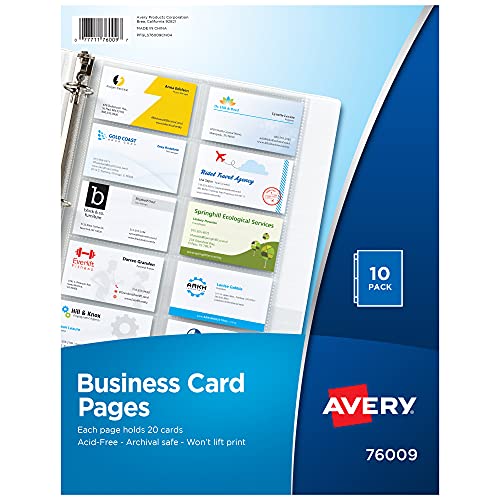 Algopix Similar Product 7 - Avery Clear Business Card Organizer