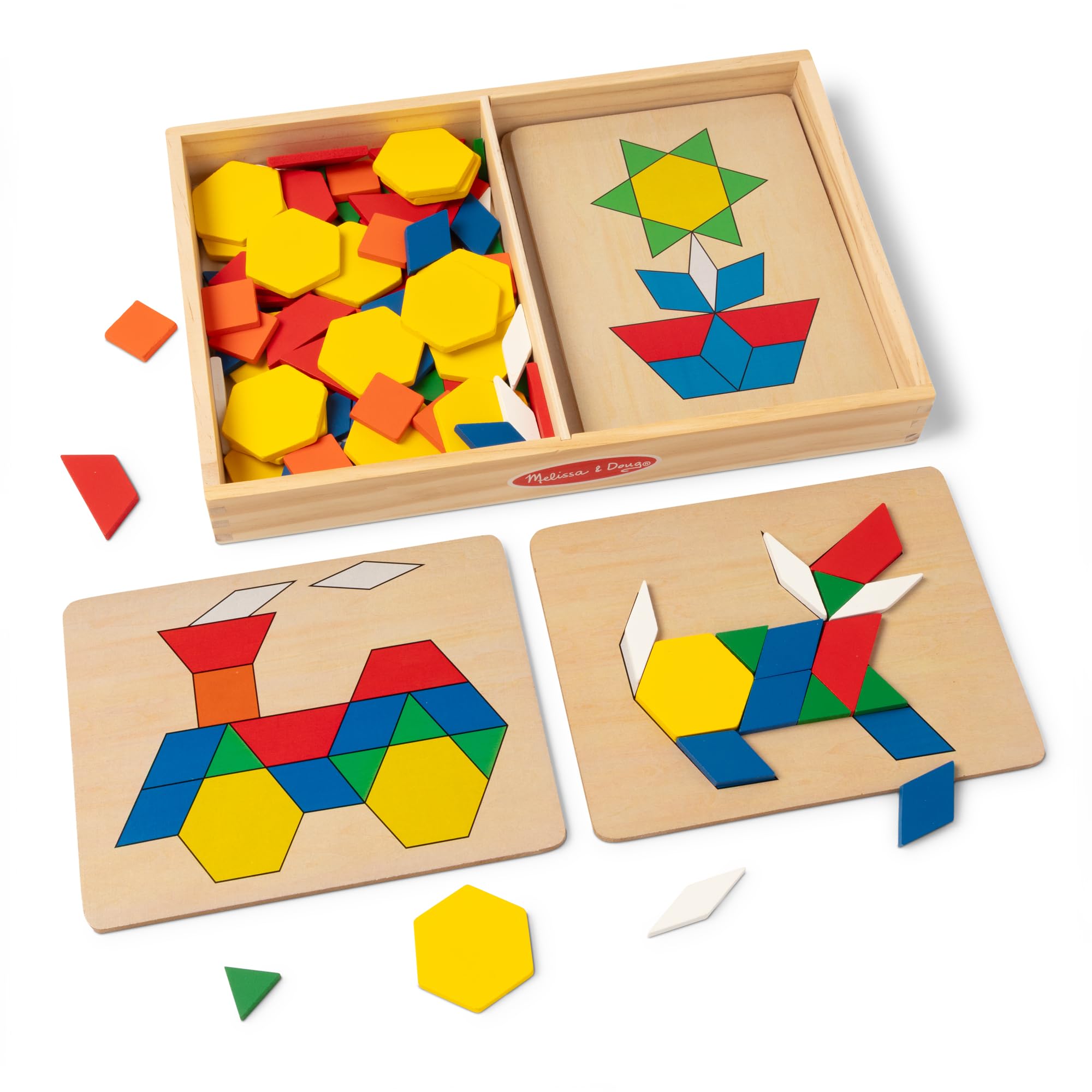 Algopix Similar Product 10 - Melissa  Doug Pattern Blocks and