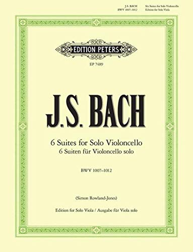 Algopix Similar Product 1 - 6 Cello Suites BWV 10071012