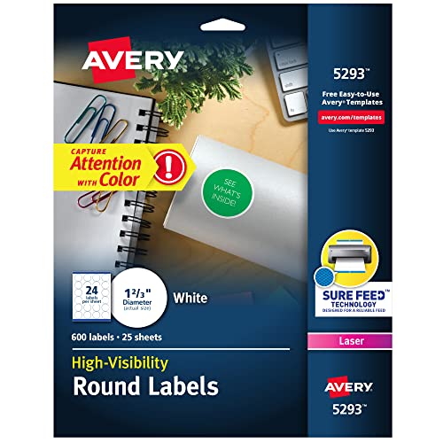Algopix Similar Product 13 - Avery High Visibility Printable Round