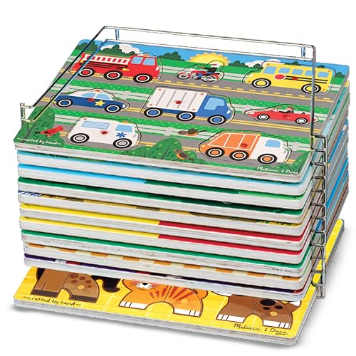 Algopix Similar Product 15 - Melissa  Doug Puzzle Storage Rack 