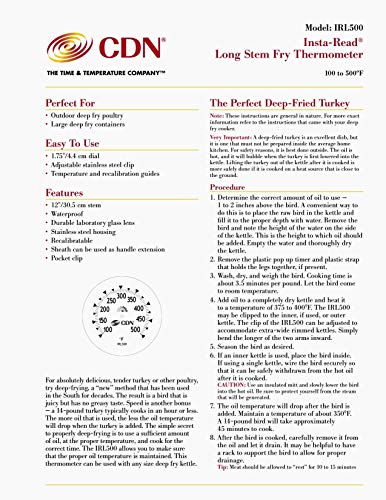 Algopix Similar Product 6 - CDN IRL500 Long Stem Fry Thermometer 