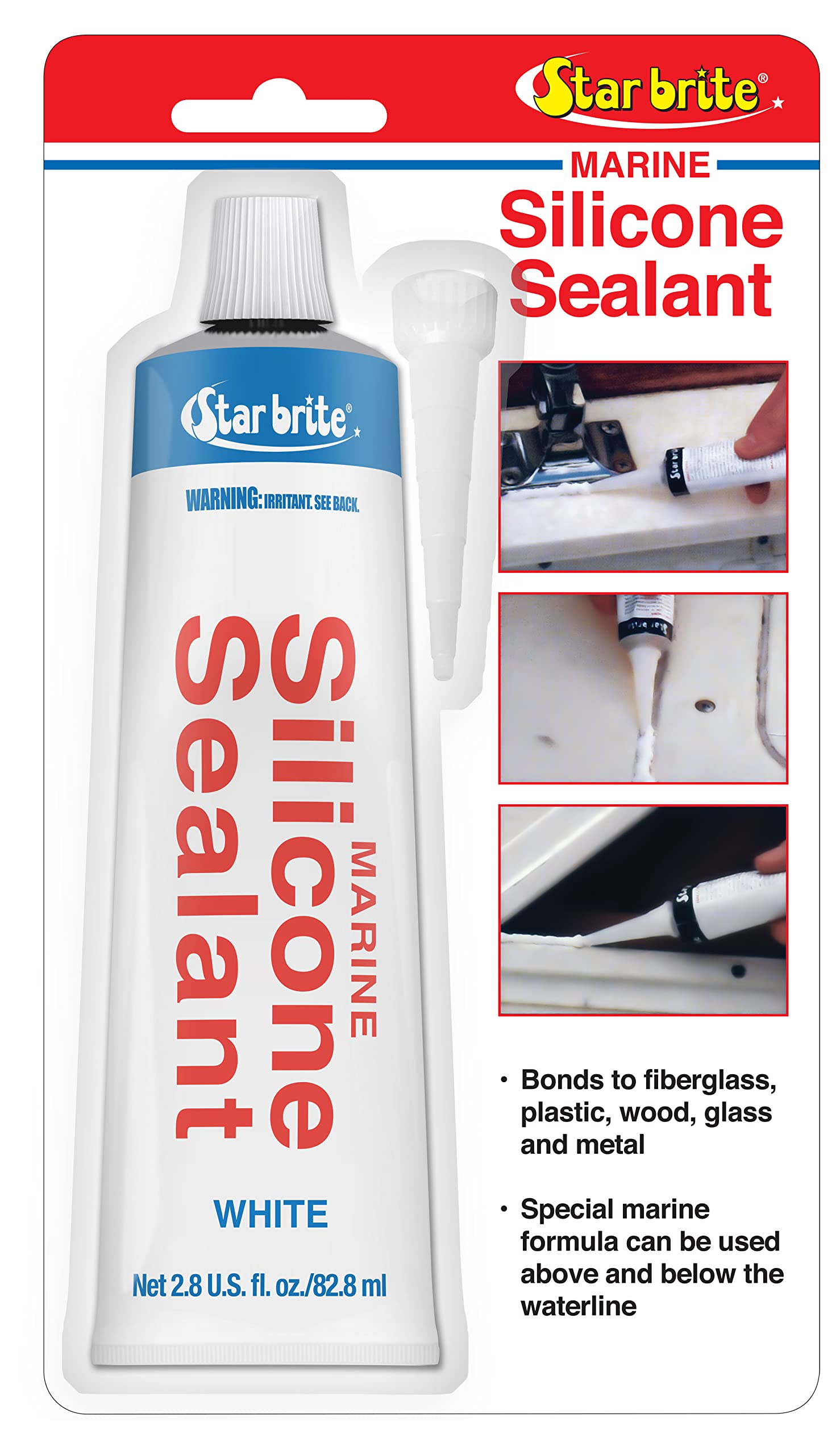Algopix Similar Product 5 - STAR BRITE Silicone Sealant White 28