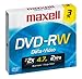 Algopix Similar Product 6 - Maxell 4.7GB 2X DVD-RW (3 -Pack)