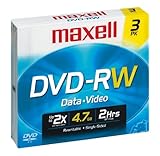 Algopix Similar Product 9 - Maxell 4.7GB 2X DVD-RW (3 -Pack)