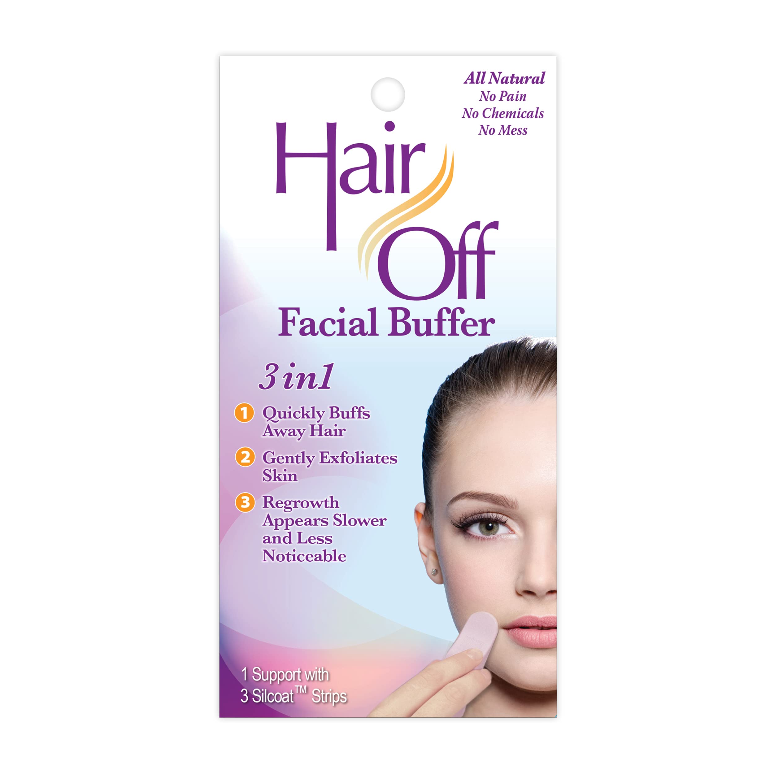 Algopix Similar Product 16 - Hair Off Facial Buffer  Painless 