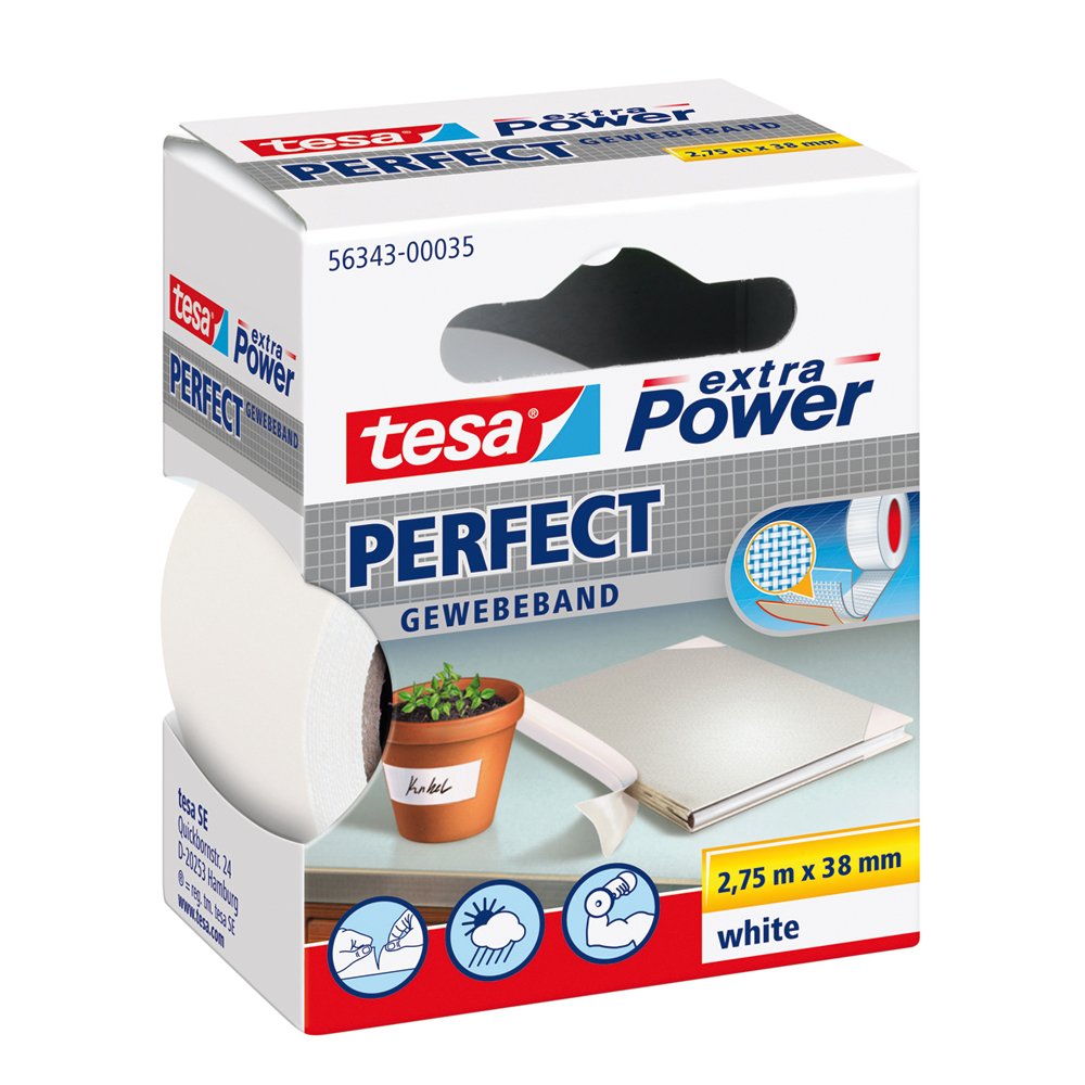 Algopix Similar Product 17 - tesa Extra Power Perfect Cloth Tape 