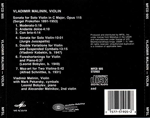 Algopix Similar Product 19 - Vladimir Malinin: Violin