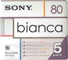 Algopix Similar Product 4 - Sony Bianca 5-pack 80 Min. MiniDiscs