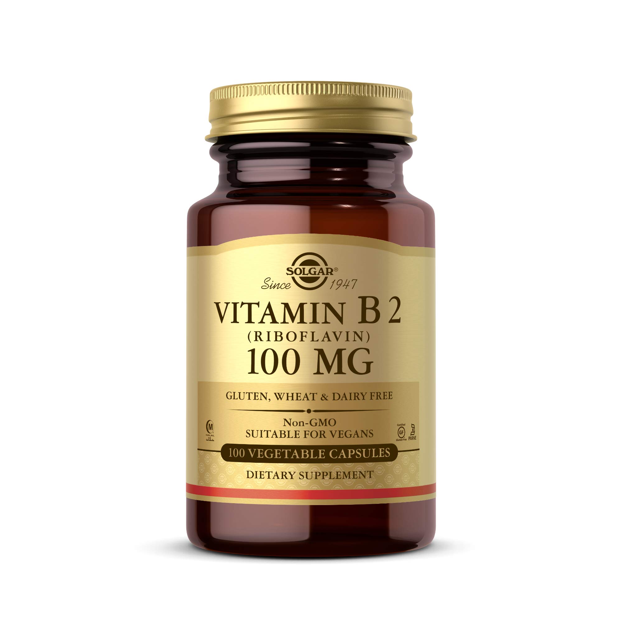 Algopix Similar Product 17 - Solgar Vitamin B2 Riboflavin 100mg