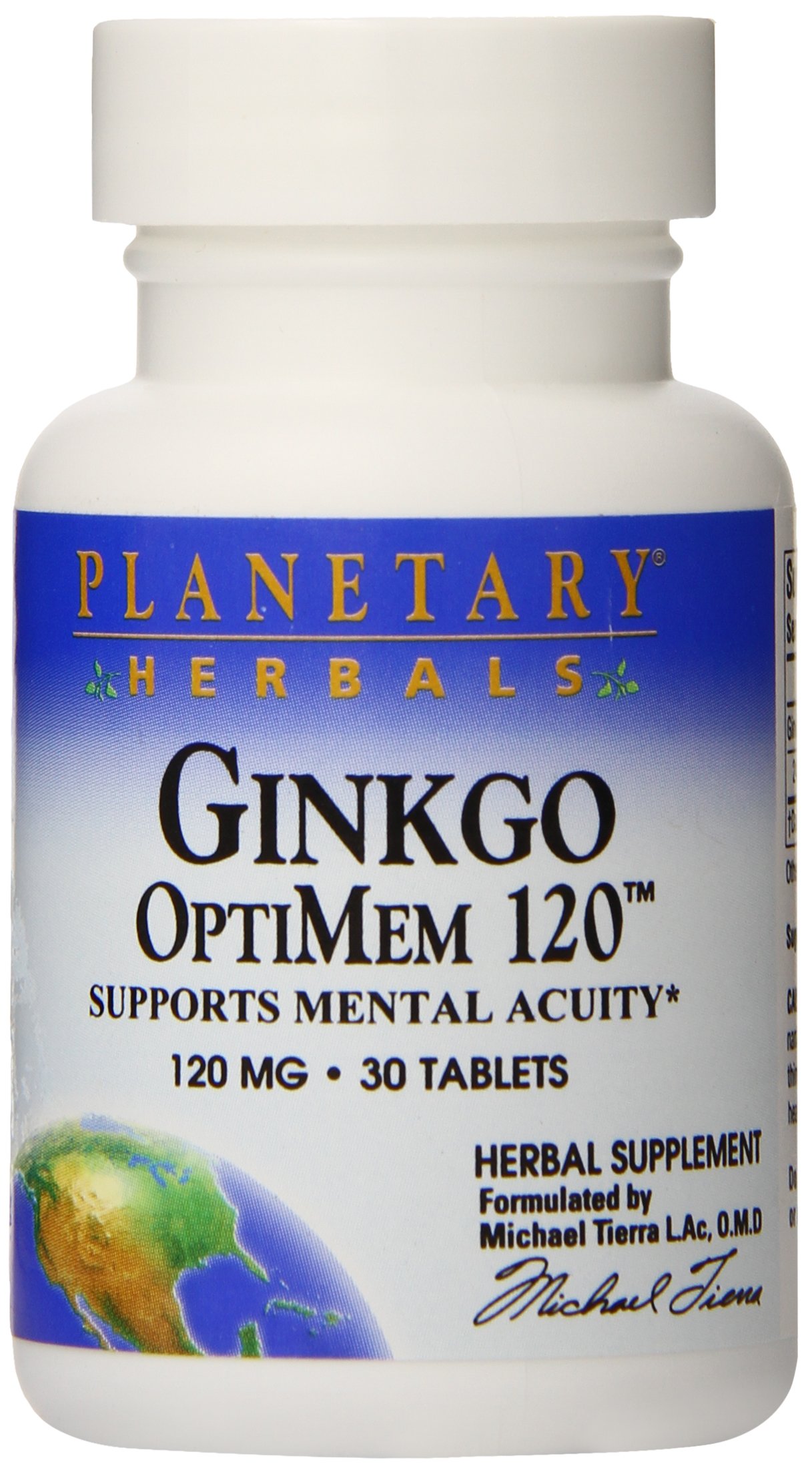 Algopix Similar Product 11 - Planetary Herbals Ginkgo Optimem 30