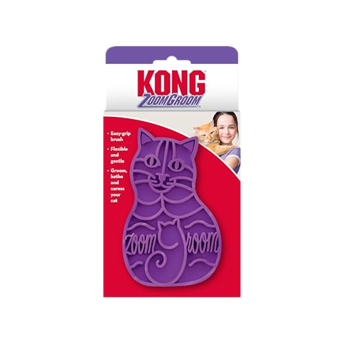 Algopix Similar Product 15 - KONG Cat ZoomGroom Brush  Soft Rubber