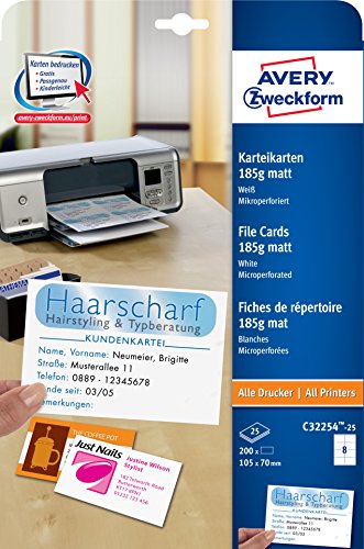 Algopix Similar Product 8 - Avery Zweckform C 3225425 Cards 105 x