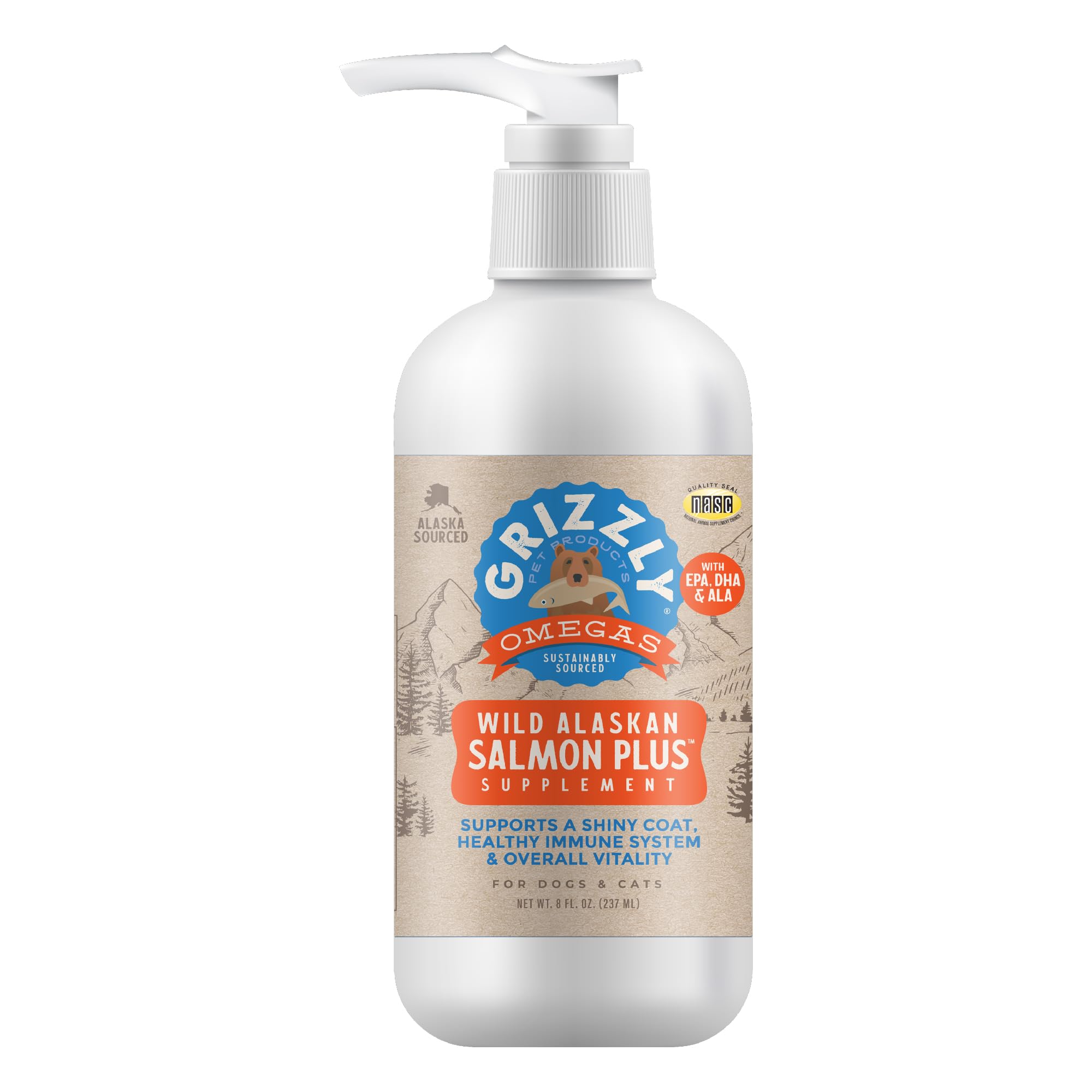 Algopix Similar Product 20 - Grizzly Wild Alaskan Salmon Oil Dog