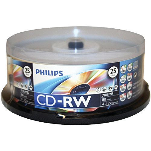Algopix Similar Product 1 - Philips CDRW8012/550 CD-RW 25Pk Spindle
