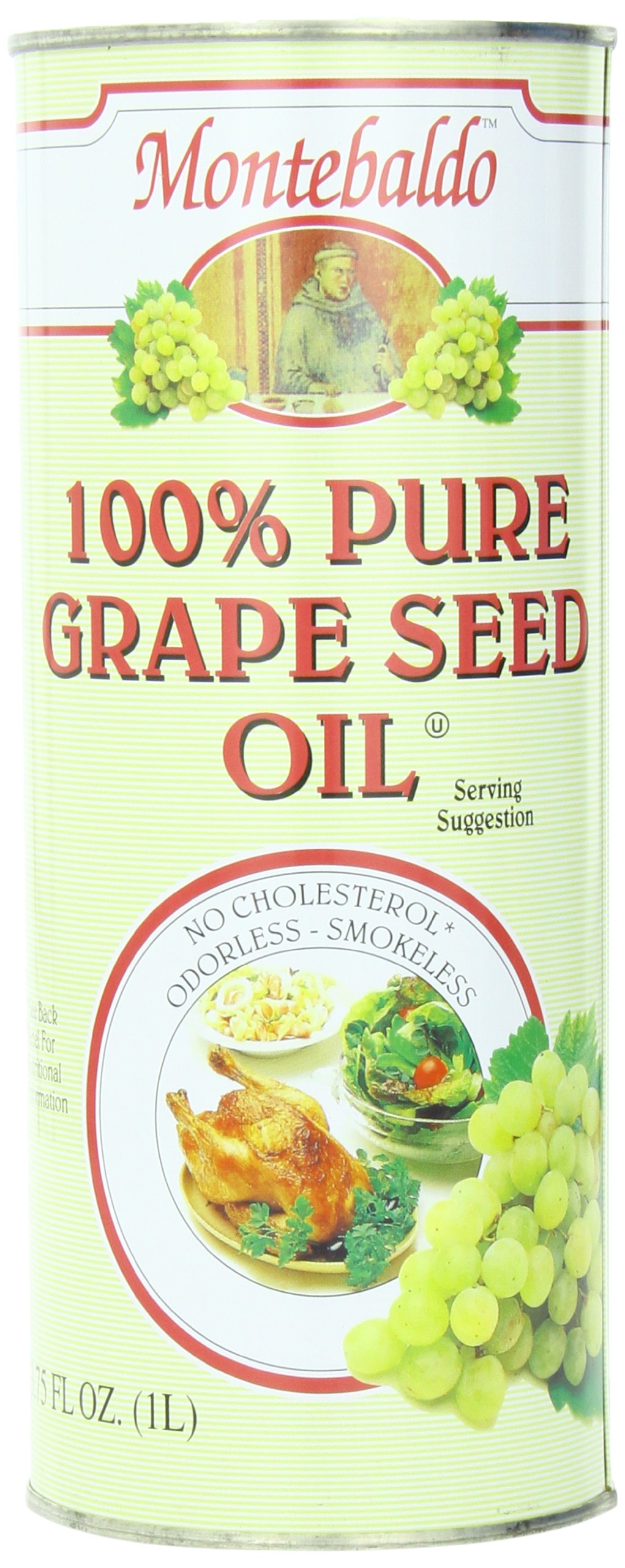 Algopix Similar Product 6 - Montebaldo Grapeseed Oil, 33.75 Ounce