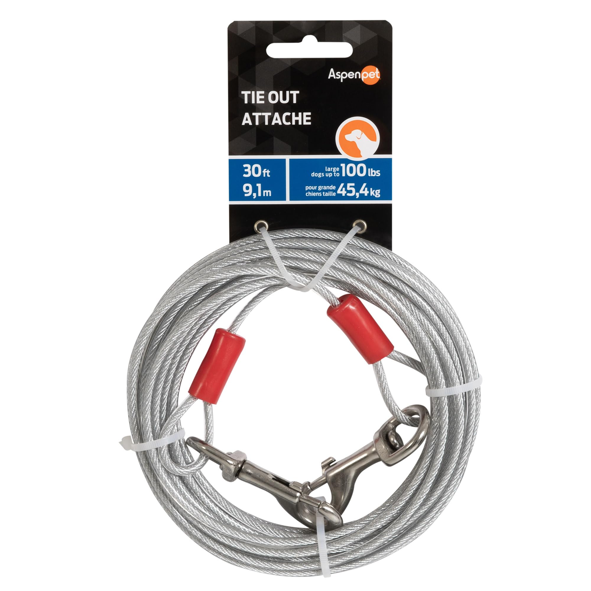 Algopix Similar Product 9 - Aspen Pet Dog Tie Out Cable  1700 lbs