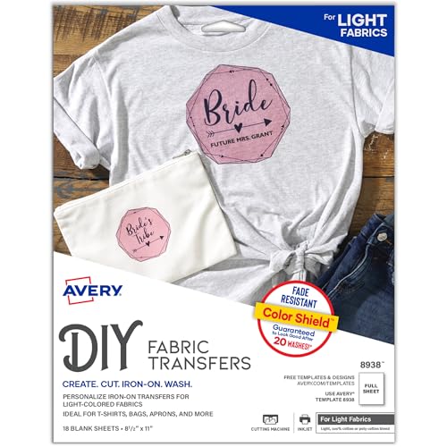 Algopix Similar Product 3 - Avery Printable Heat Transfer Paper for