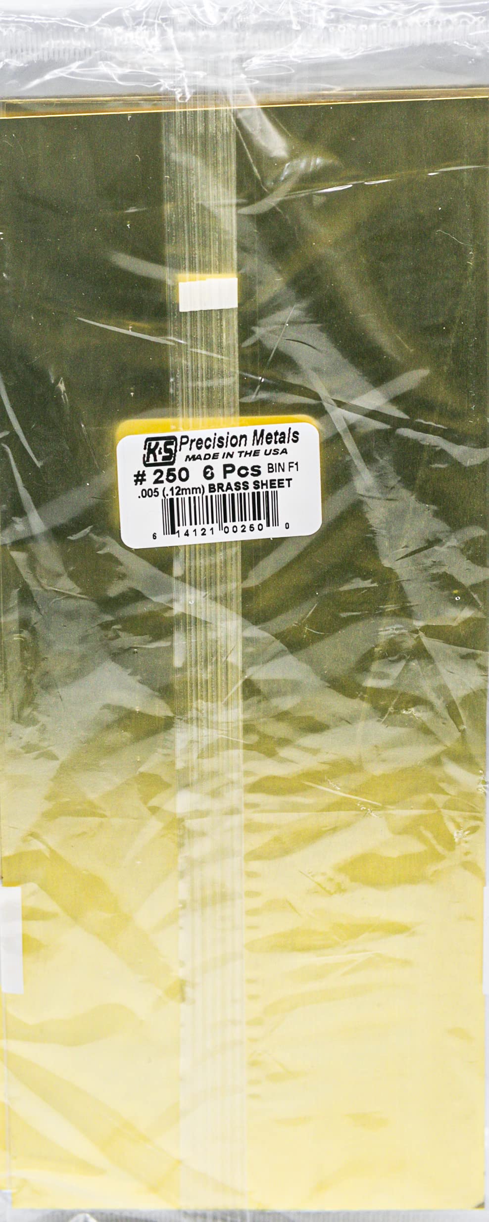 Algopix Similar Product 10 - K  S 250 Brass Sheet 0005 Thick x