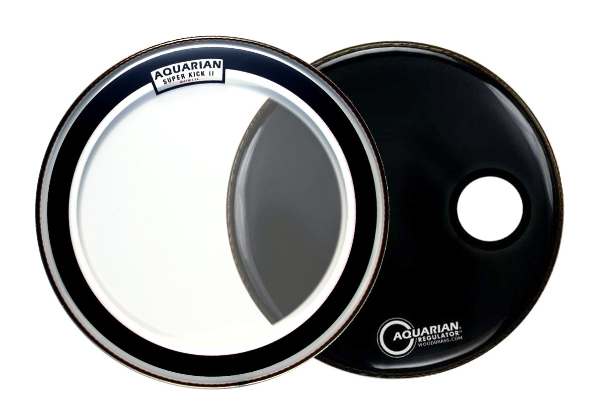 Algopix Similar Product 12 - Aquarian Drumheads SKPII22BK SuperKick