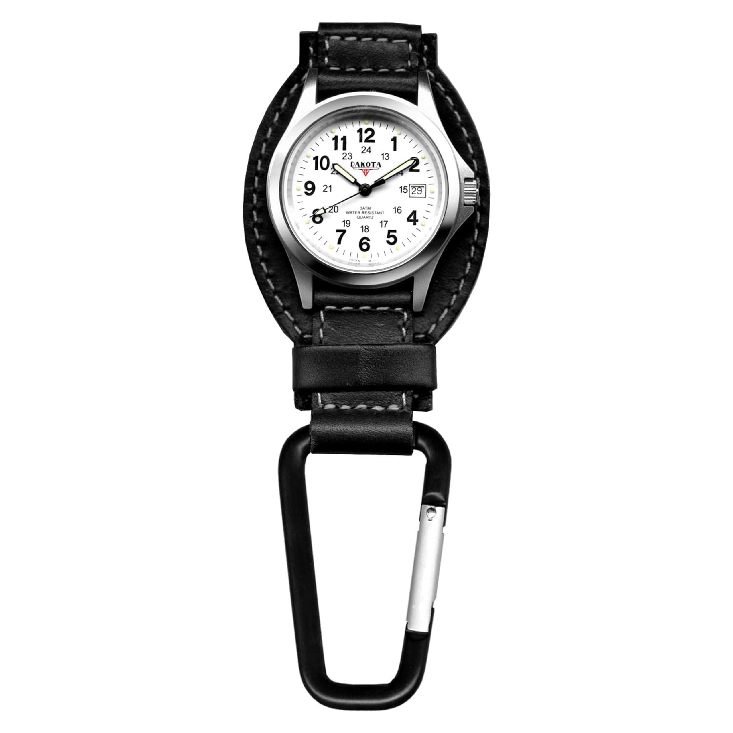 Algopix Similar Product 4 - Dakota Leather Field Clip Clip Watch