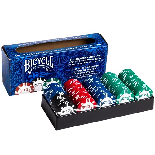 Algopix Similar Product 2 - Bicycle 8G 100Count Clay Poker Chips