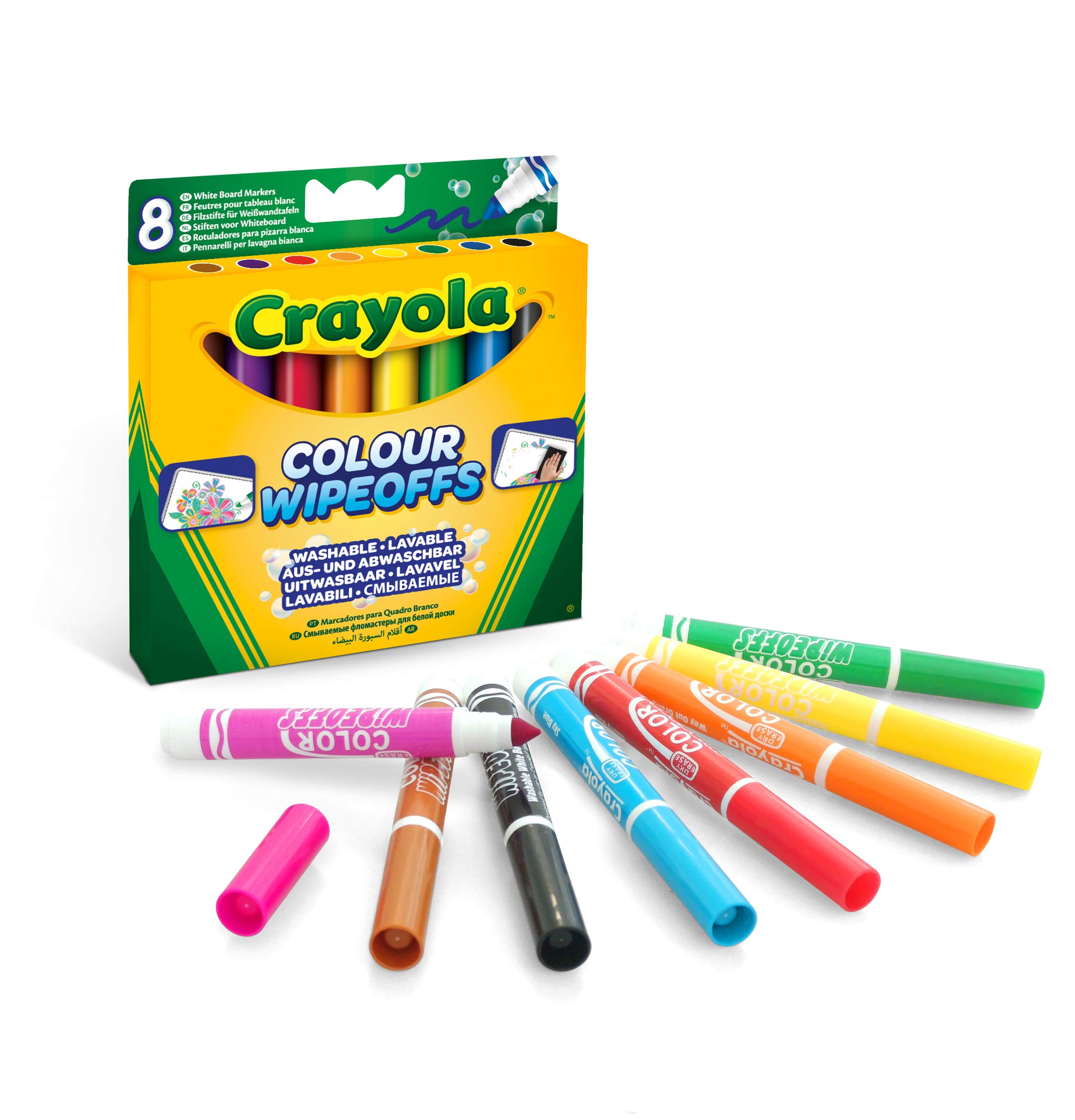 Algopix Similar Product 7 - Crayola 8 Colour Wipeoffs White Board
