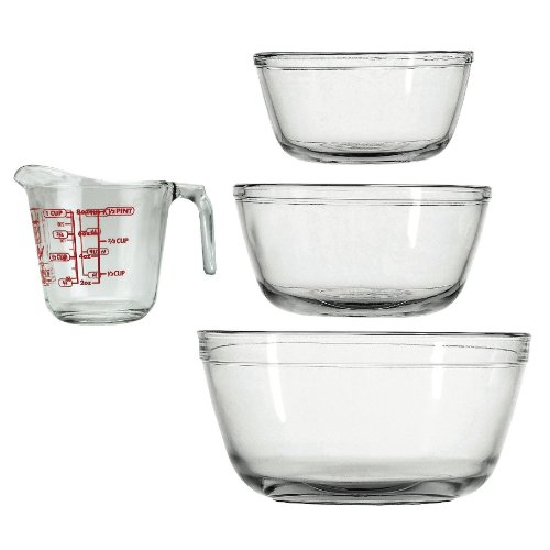 Algopix Similar Product 12 - Anchor Hocking 4Piece Mixing Bowls and