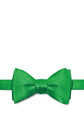 Algopix Similar Product 12 - Green Silk Bow Tie  Kelly Green Self
