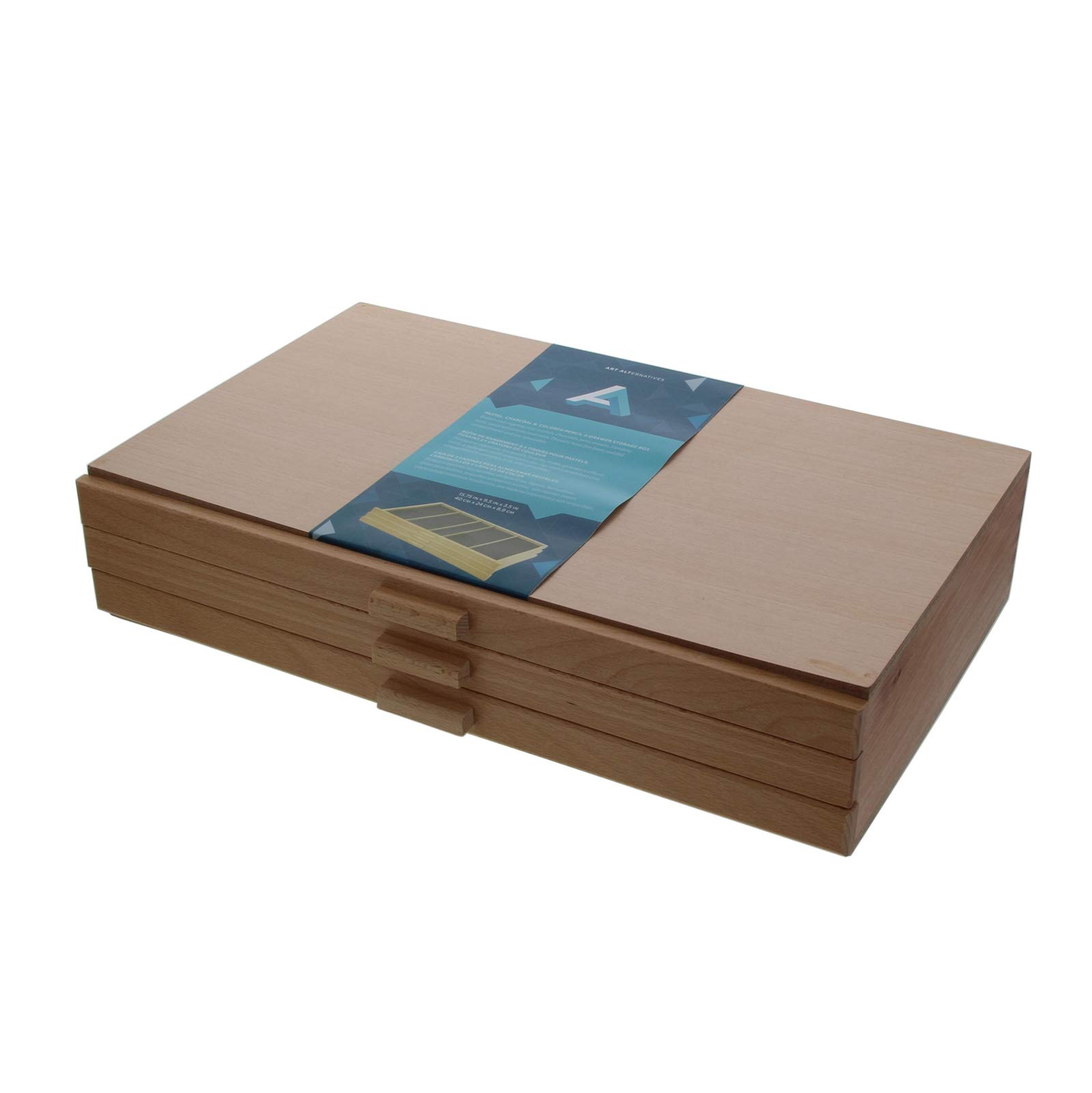 Algopix Similar Product 13 - 3 Drawer Wood Pastel Storage Box 1534