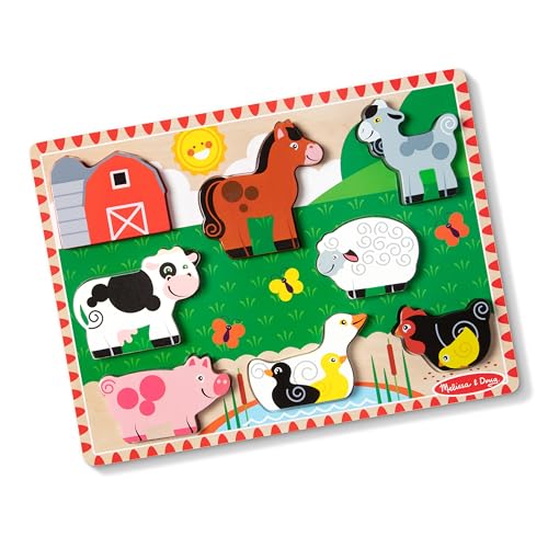 Algopix Similar Product 10 - Melissa  Doug Farm Wooden Chunky