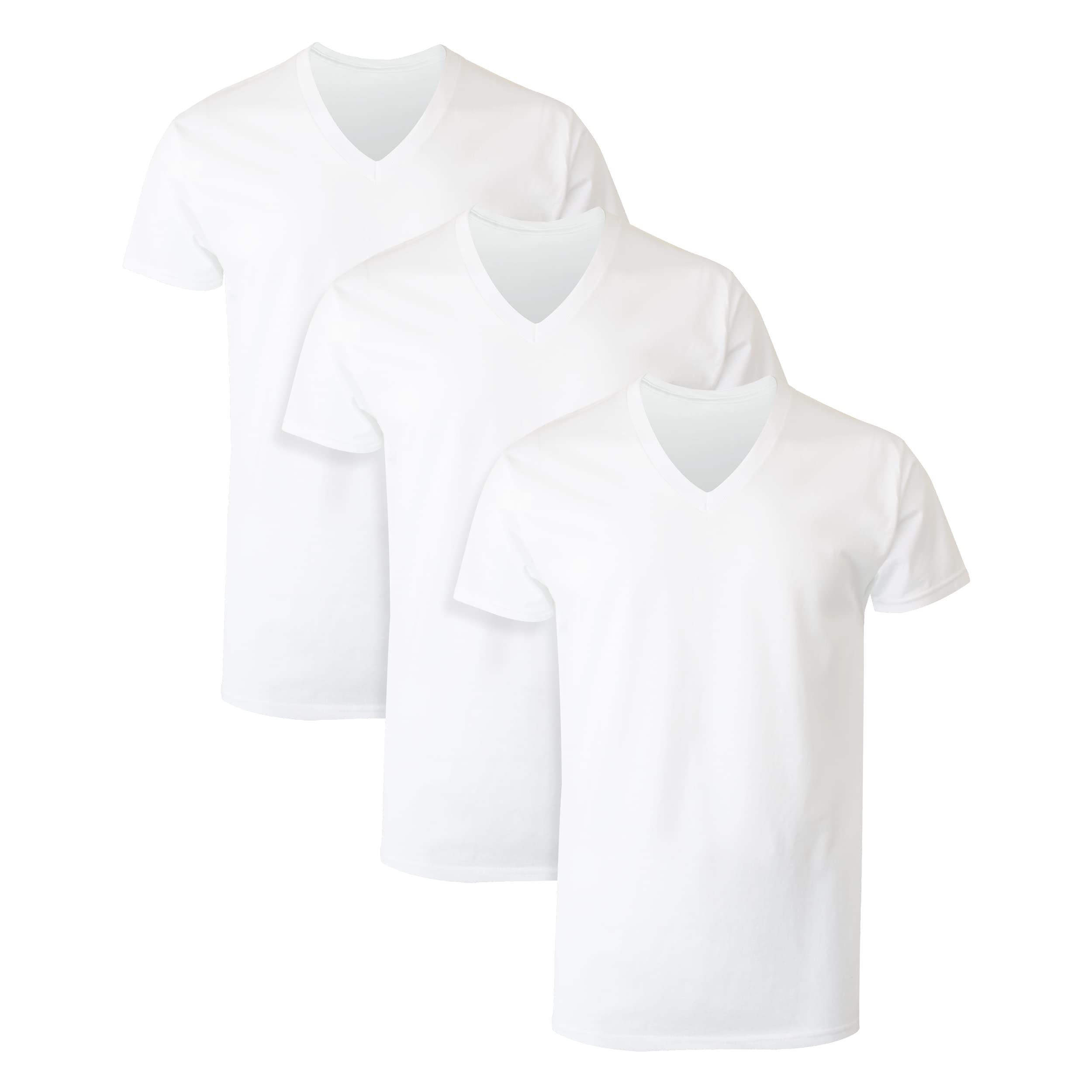 Algopix Similar Product 1 - Hanes mens Tagless Cotton Vneck 