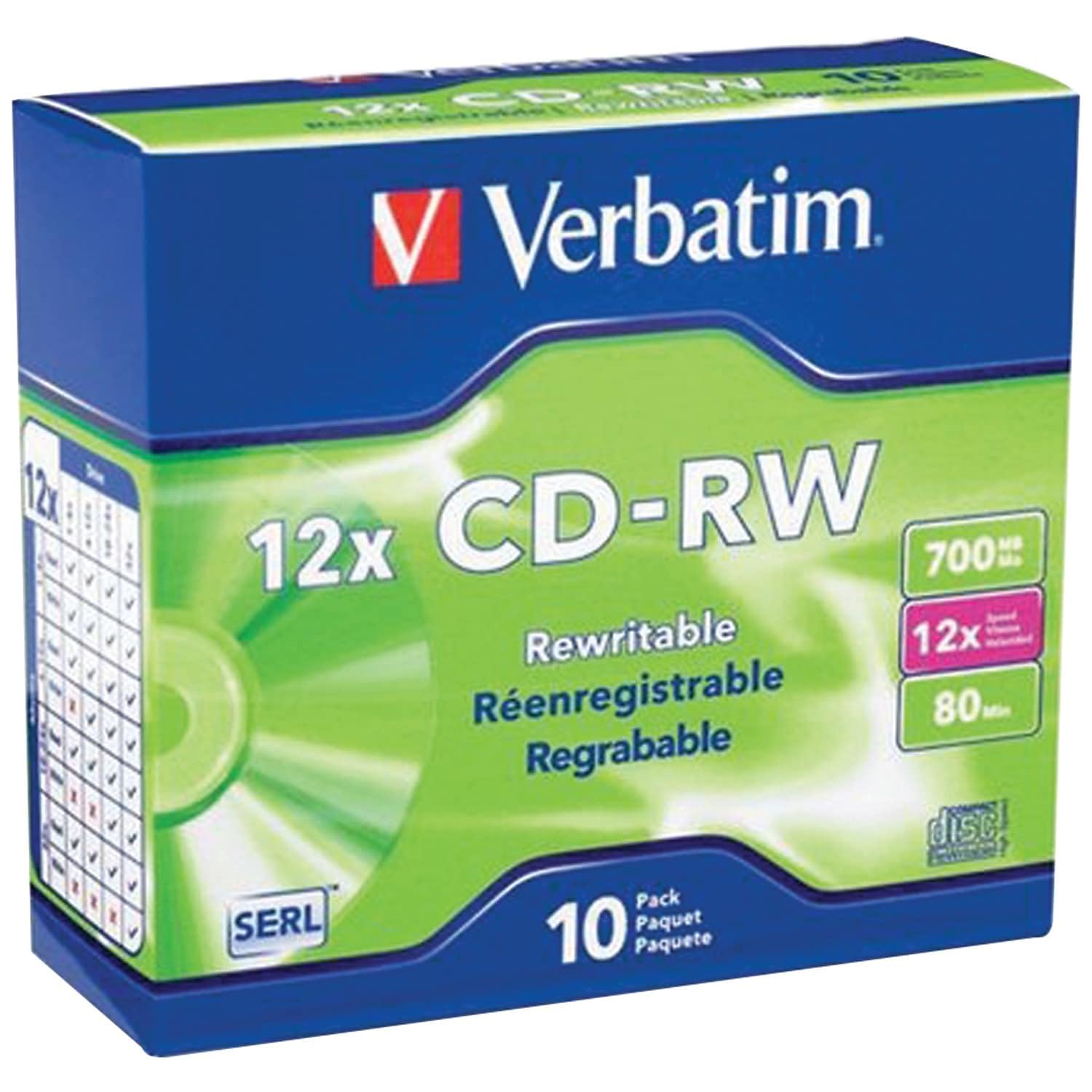 Algopix Similar Product 16 - VER95156 - Verbatim CD-RW Discs