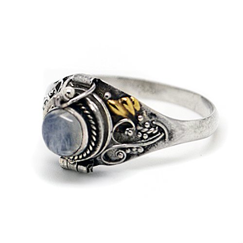 Algopix Similar Product 12 - Sterling Silver Round Rainbow Moonstone