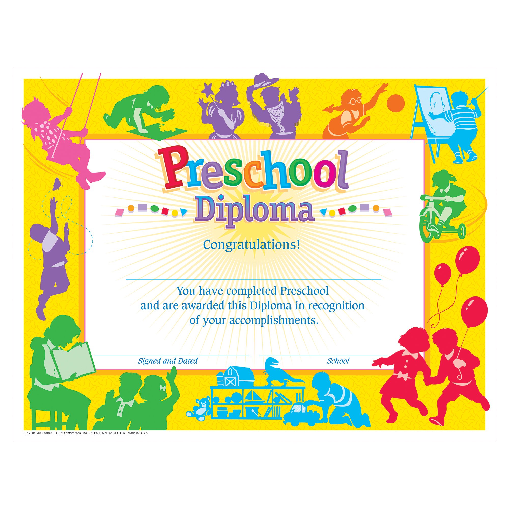 Algopix Similar Product 10 - Classic Preschool Diploma pack of 30