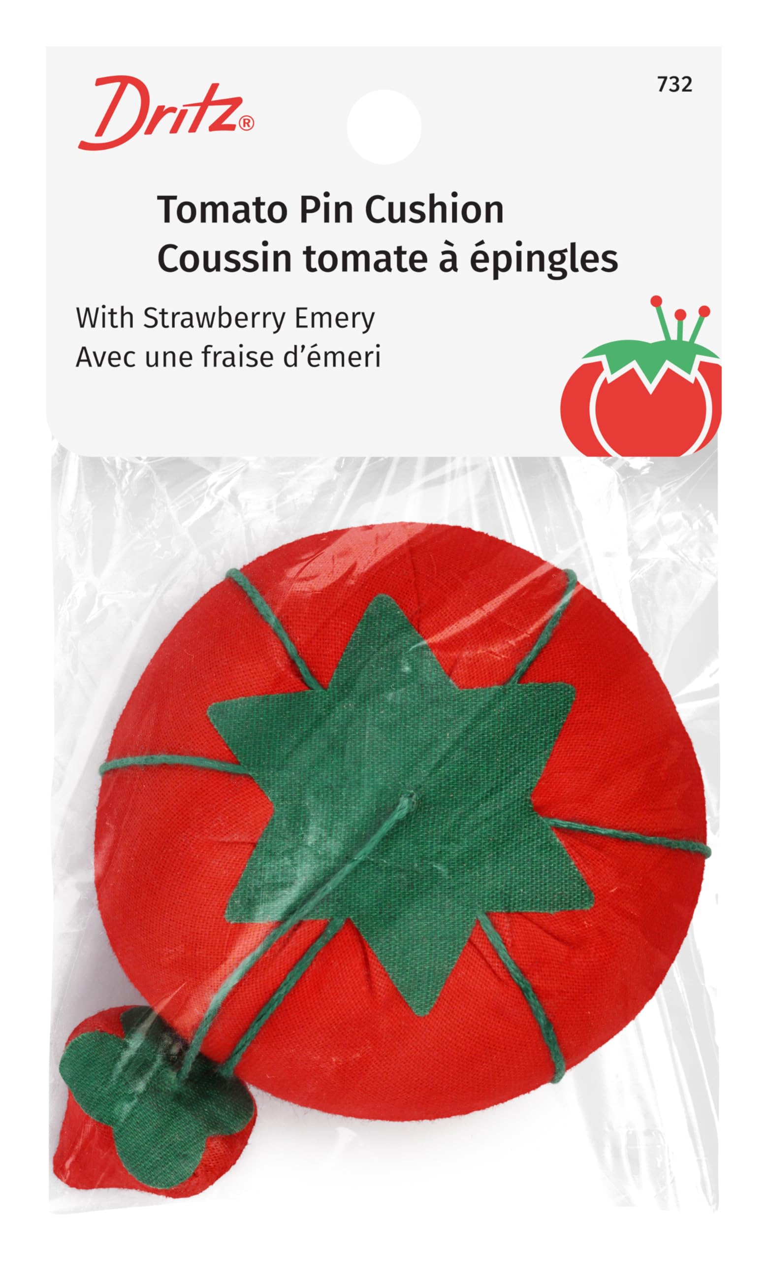 Algopix Similar Product 17 - Dritz Tomato Pin Cushion, Red