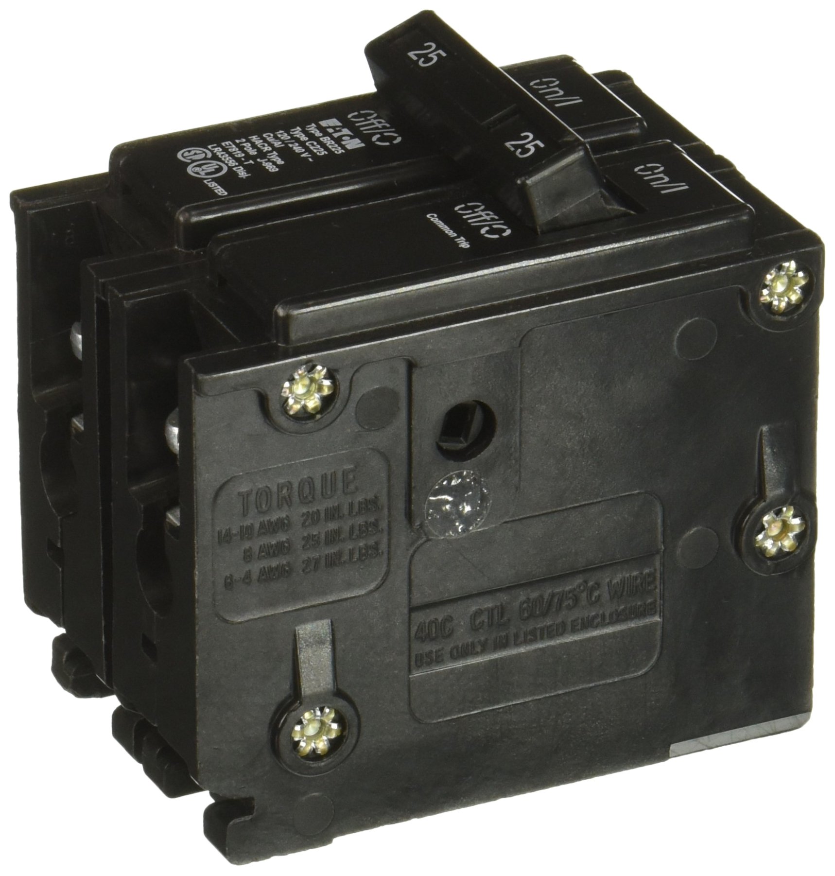 Algopix Similar Product 13 - BR225 25 Amp Plug On Circuit Breaker