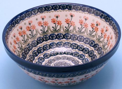Algopix Similar Product 18 - Polish Pottery Serving Bowl 4 H x 9