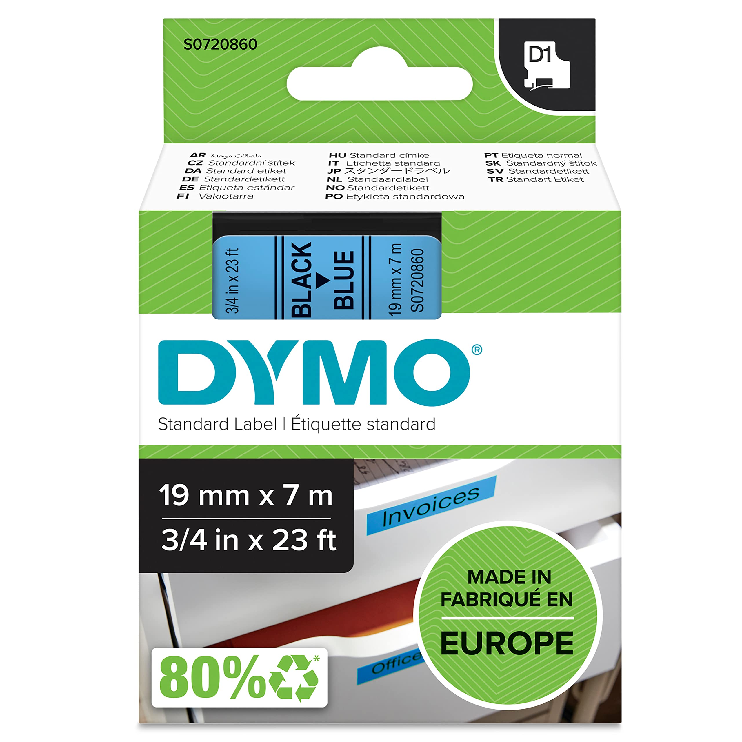 Algopix Similar Product 4 - Dymo D1 Standard Labelling Tape 19mm x