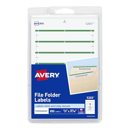 Algopix Similar Product 10 - Avery File Folder Labels on 4 x 6